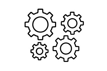 Gear Cogwheel Icons Set – Engineering and Technology Vector
