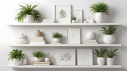 plant in a pot on a shelf