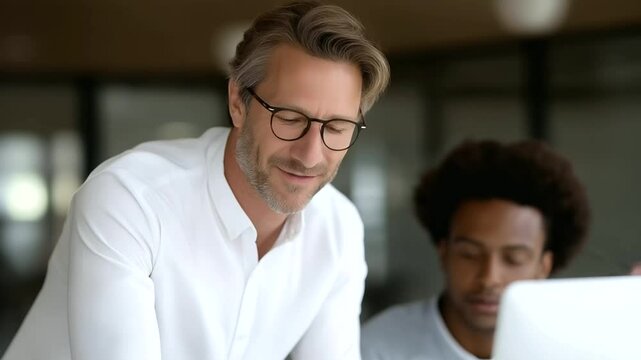 A manager supporting a junior colleague in a team setting