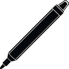 marker pen icon line art vector illustration on transparent background
