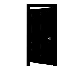 the silhouette of a cabinet on a transparent background black, cabinet, door, silhouette , Generative art.