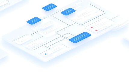 Data flow network with isometric nodes
