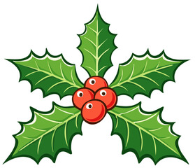 Holiday Holly Illustration