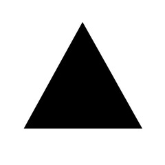 Fototapeta premium a black silhouette of a triangle in a square black, icon, shape, silhouette, square, symbol, triangle , Generative art.