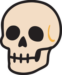 Fototapeta premium Vector of simple skull