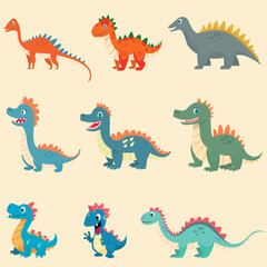 Adorable Dinosaur Illustrations A Collection of Cute Prehistoric Creatures
