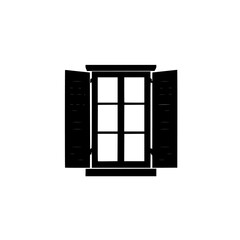 Obraz premium a black icon isolated on a transparent background black, icon, open, window , Generative art.