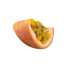 Passion Fruit sliced cutout, full depth of field.