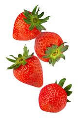 Falling Strawberry cutout, full depth of field.