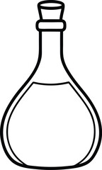 vinegar bottle icon line art vector illustration on transparent background
