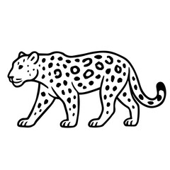 leopard vector realistic line icon on white background
Vector line icon animal, wildlife