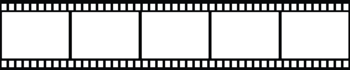 Film Strip Vector Template – Classic Movie Reel Frame Design for Photography, Cinema, and Video Projects