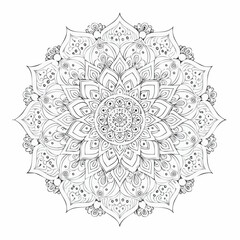 ornamental round lace pattern mandala
