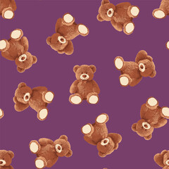 Seamless Teddy Bears Pattern 18 June 2025