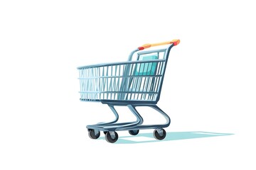 A Detailed Illustration of an Empty Shopping Cart