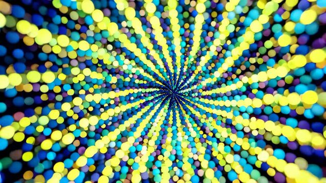 a close up of a colorful circular pattern with many circles