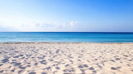 Obraz premium front view of a large sand beach 