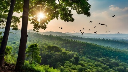 morning in the forest
