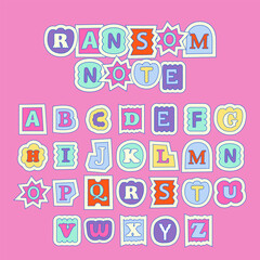 Fototapeta premium Handdrawn Uppercase Ransom Note Letter