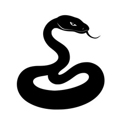 black silhouette of a snake on a transparent background black, icon, silhouette, snake , Generative art.