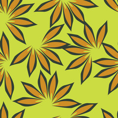 flower branches seamless pattern , vector , illustration
