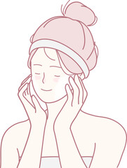 A serene and peaceful moment captured in a luxurious skincare routine, showcasing the beauty of selfcare and relaxing