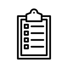 Clipboard outline icon. Ideal for task apps or office UI.