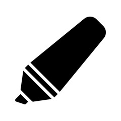Highlighter glyph icon. Ideal for study apps or note-taking UI.
