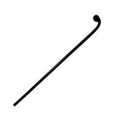 Obraz premium a black and white silhouette of an umbrella black, cane, line, silhouette, stick, umbrella , Generative art.
