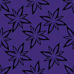Fototapeta premium Botanical trendy seamless pattern. Flower and leaves abstract shape doodle art design for print, wallpaper, clipart, wall art for home decoration