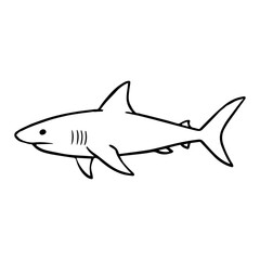 shark vector realistic line icon on white background
Vector line icon animal, wildlife