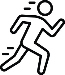 Dynamic Sprint: A minimalist depiction of a person in full stride, their form suggesting swift motion and peak athleticism, the essence of speed and determination. 