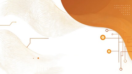 Abstract orange lines and shapes background
