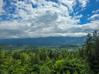 Naklejka premium Majestic Peaks A View From Above