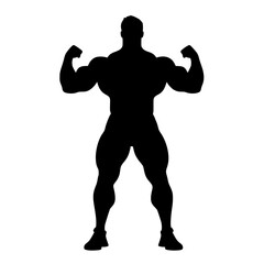 Fototapeta premium a silhouette of a bodyburster on a transparent background black, man, silhouette , Generative art.