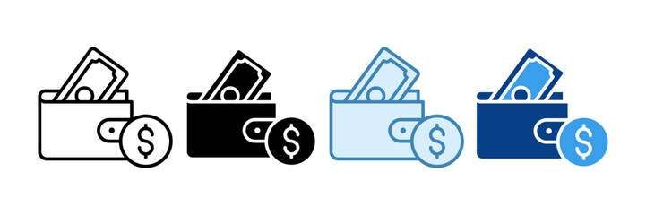 Money Management Icon Set Multiple Style Collection