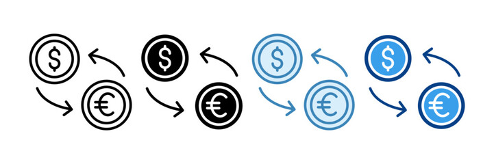 Exchange Icon Set Multiple Style Collection