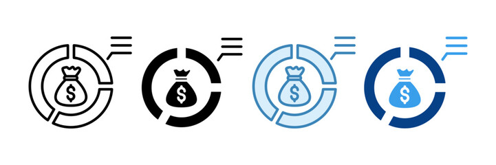 Asset Allocation Icon Set Multiple Style Collection
