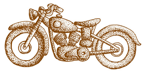 Obraz premium Motorcycle Hand Drawn