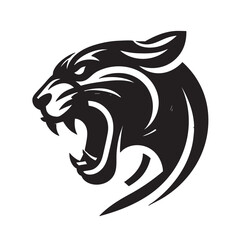 Majestic Panther Head Illustration Fierce, Powerful, and Symbolic Design