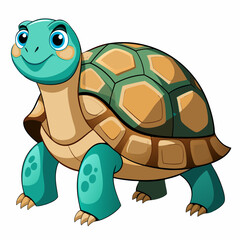Adorable Cartoon Tortoise Logo Design Perfect for Children's Products Branding and Educational Materials