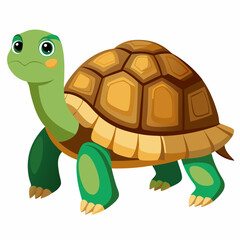 Adorable Cartoon Tortoise Vector Graphic Perfect for Kids Books Logo Design and Branding Projects