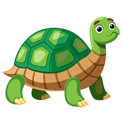 Adorable Cartoon Turtle Design Perfect for Children's Books, Logos, and Brand Mascots