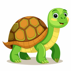 Adorable Cartoon Turtle Design Perfect for Kids Books Logos and Branding Projects