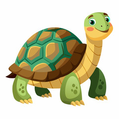 Adorable Cartoon Turtle Scalable Graphic Perfect for Children's Books Logos and Branding Designs