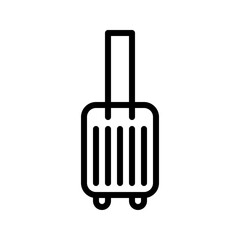 Suitcase outline icon. Ideal for travel apps or luggage UI.