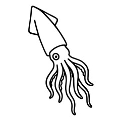 squid vector realistic line icon on white background
Vector line icon animal, wildlife