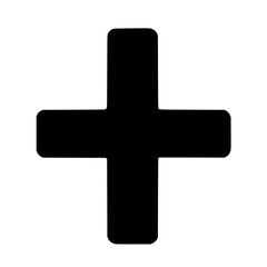Obraz premium a black silhouette of a cross on a transparent background black, cross, icon, sign, silhouette, symbol , Generative art.