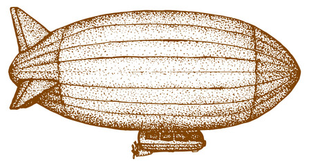 airship hand drawn illustration