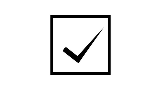 tick mark, complete mark, right, conform mark animation.